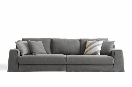 Modern Multilayer Wooden Sofa with High-Density Sponge and Fabric Upholstery