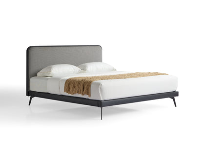 Modern Queen-Sized Upholstered Bed with Wooden Frame