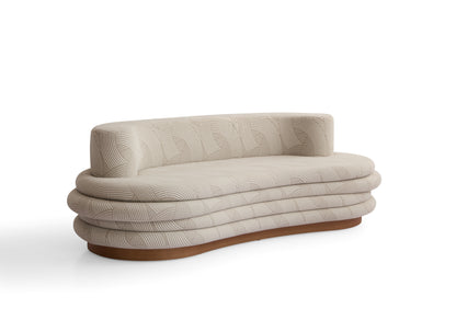 Modern Solid Wood and Fabric Sofa