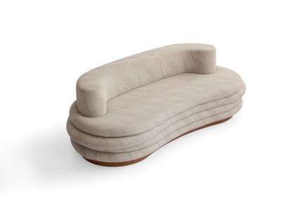 Modern Solid Wood and Fabric Sofa