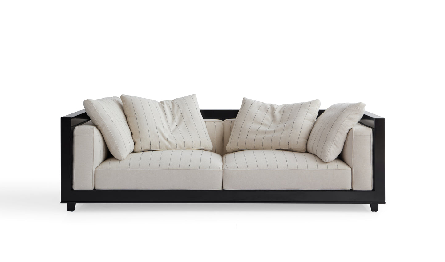 Modern Solid Wood Multilayer Board Sofa with Imported Larch and High-Density Sponge