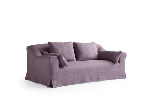 Modern Solid Wood Multilayer & Larch Sofa with High-Density Sponge and Feather Down Cushions