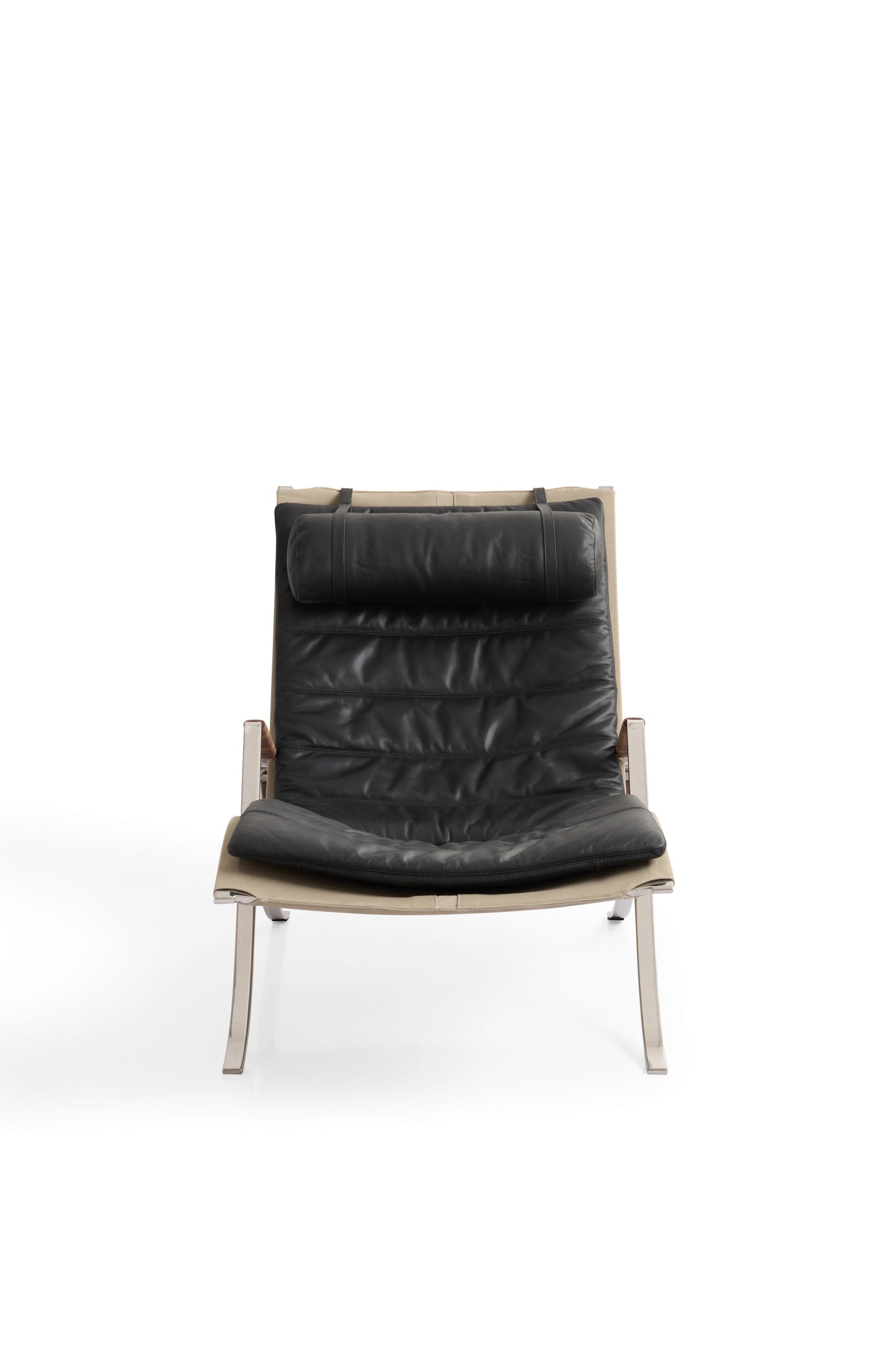 Modern Stainless Steel Framed Ultrafiber Sofa with High-Density Foam and Feather-Filled Headrest