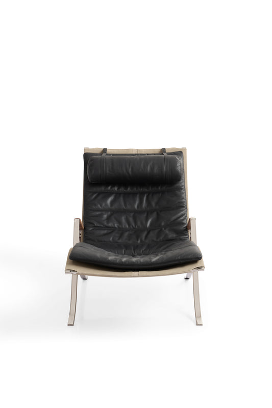 Modern Stainless Steel Framed Ultrafiber Sofa with High-Density Foam and Feather-Filled Headrest