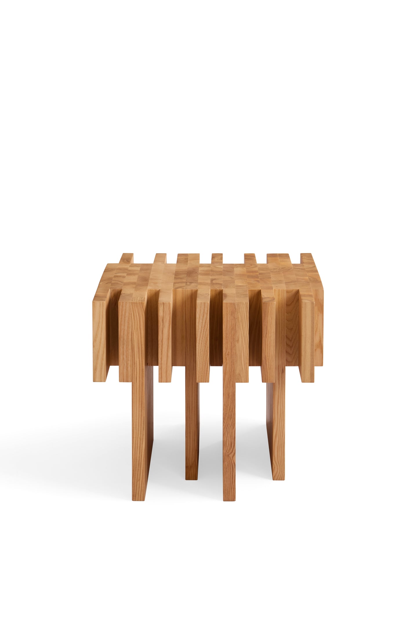 Modern White Ash Wood Side Table