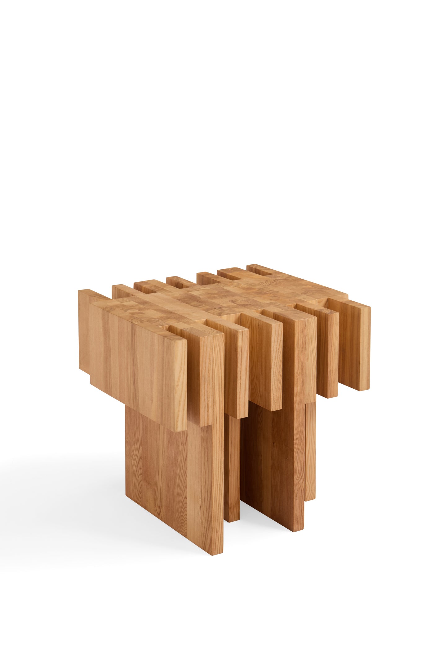 Modern White Ash Wood Side Table