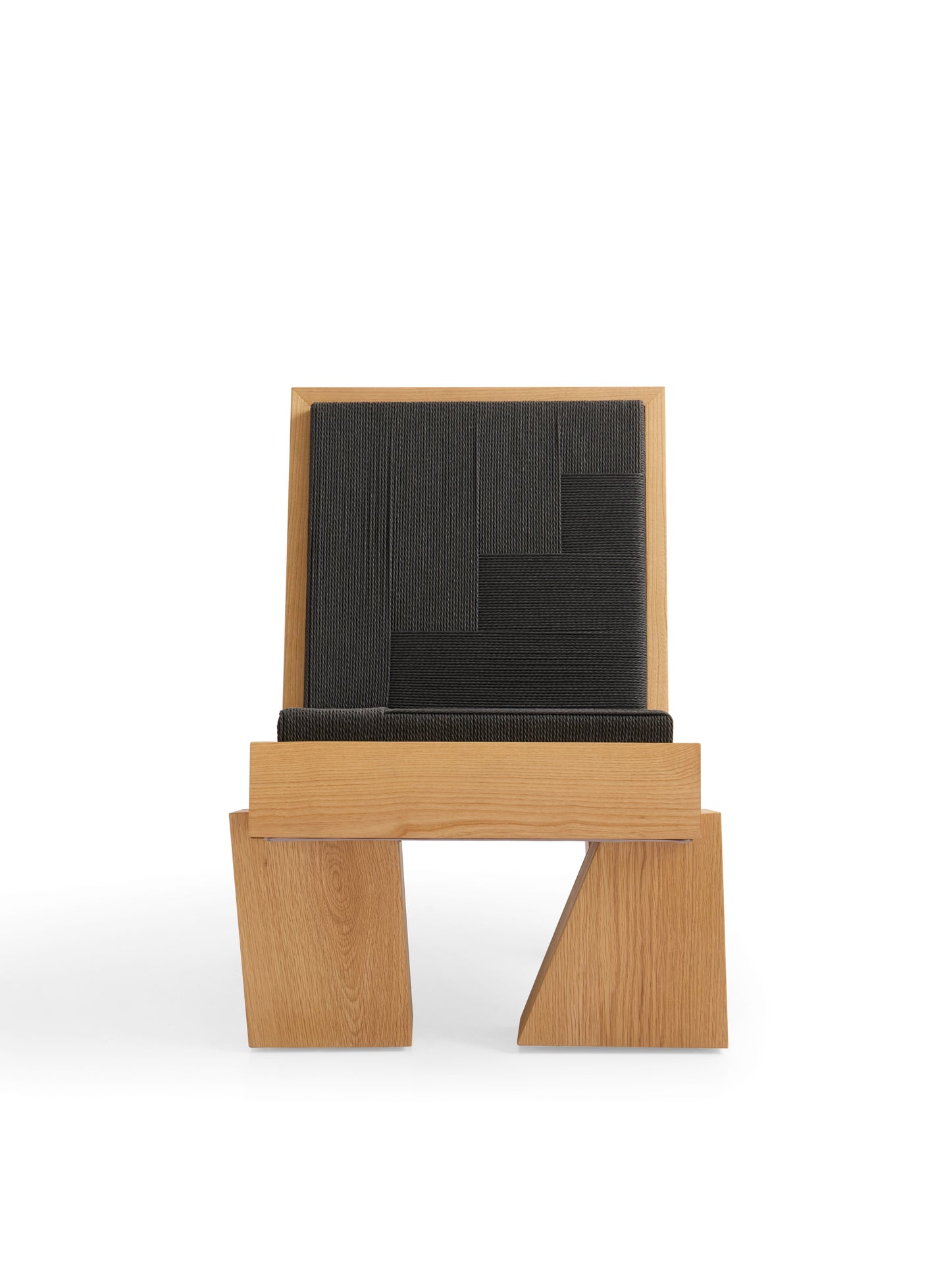 Modern White Oak Veneer Armchair