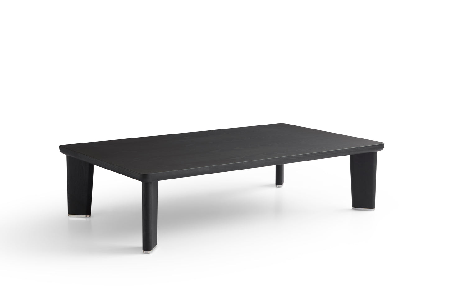 Modern White Wax Wood & Red Oak Coffee Table