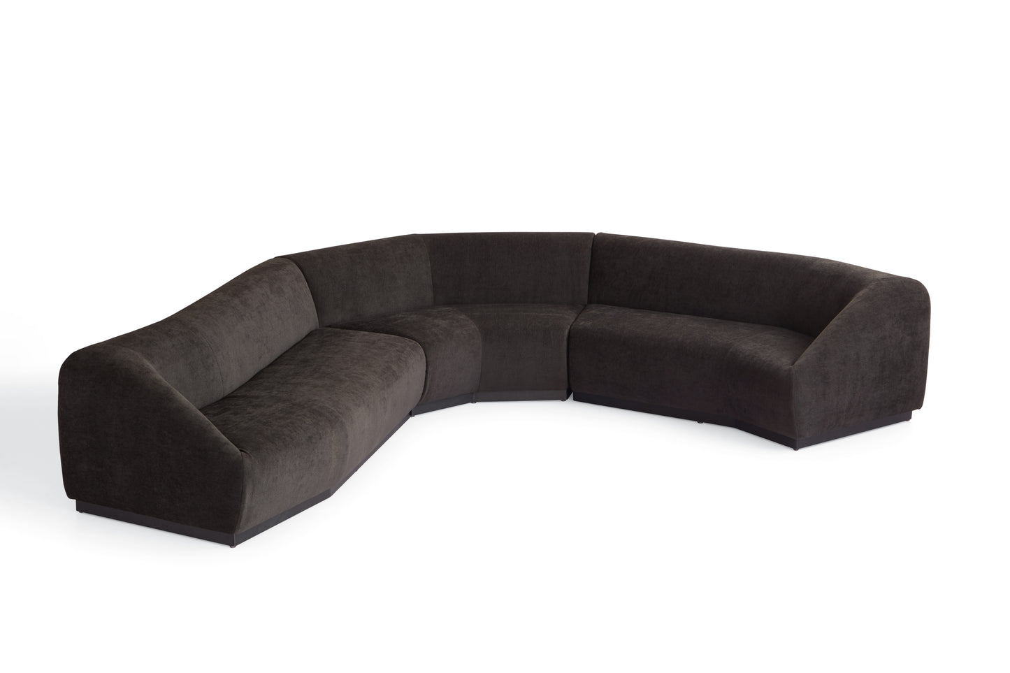 Modern White Waxwood Sofa with High-Resilience Sponge and Fabric Upholstery