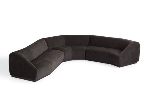 Modern White Waxwood Sofa with High-Resilience Sponge and Fabric Upholstery