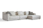 Modern Wood-Framed Sofa with High-Density Foam and Fabric Upholstery