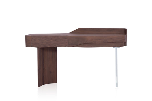 Picasso Marble Top Vanity Table in Walnut