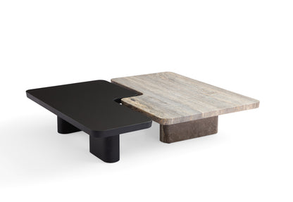 Sleek Silver Grey Marble Coffee Table