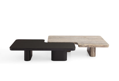 Sleek Silver Grey Marble Coffee Table