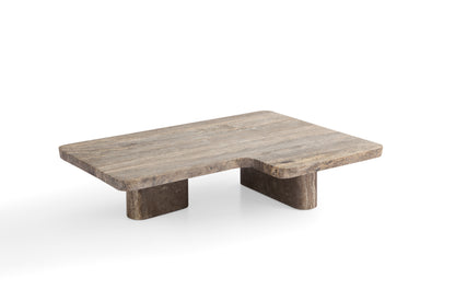 Sleek Silver Grey Marble Coffee Table