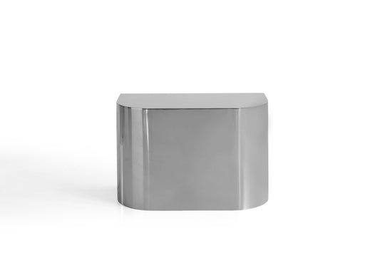 Sleek Stainless Steel Reflective Coffee Table