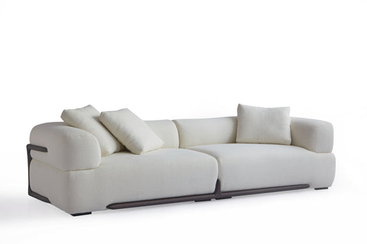 Vintage Black Finish White Ash Wood Sofa