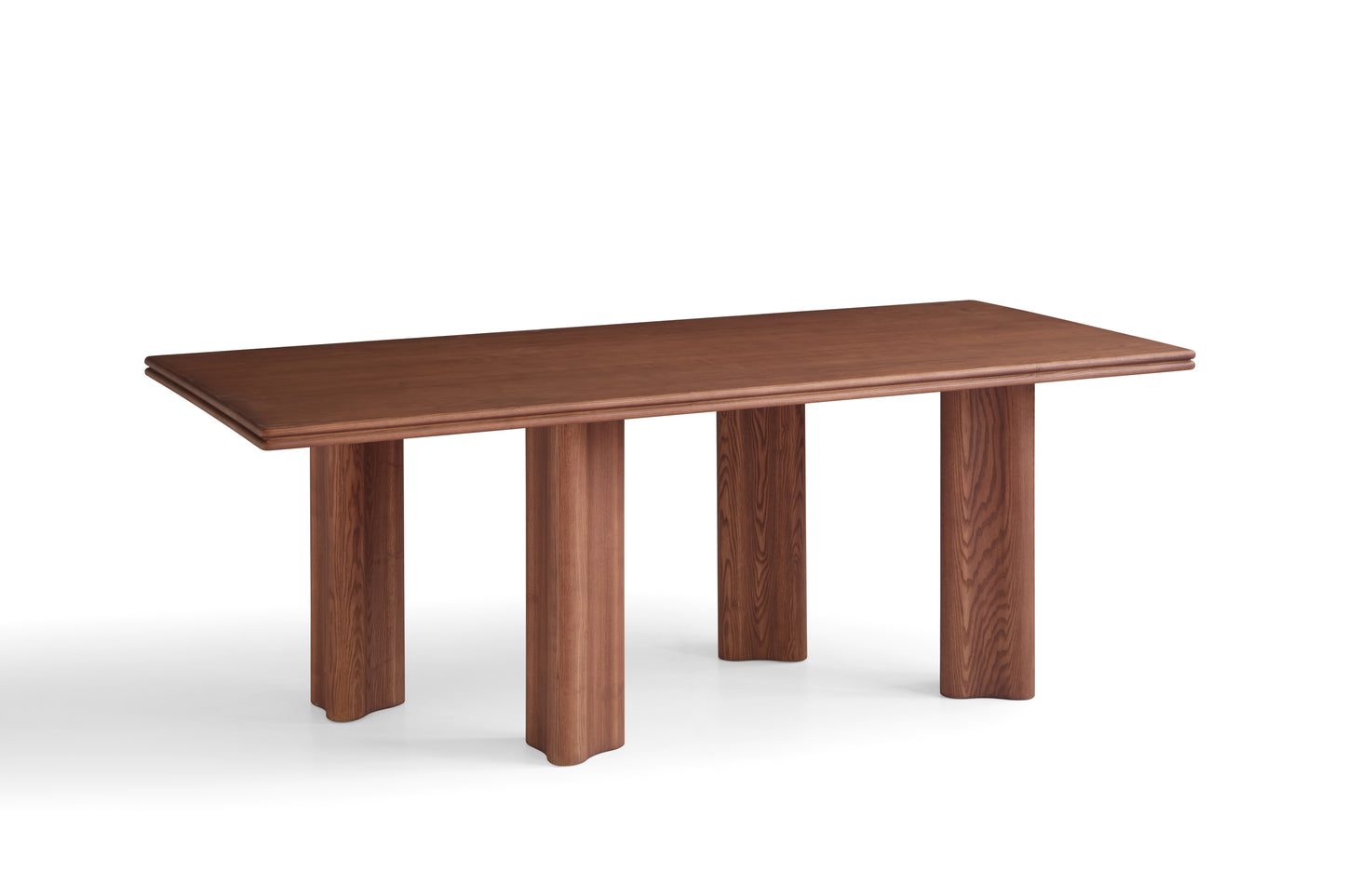Walnut Finish White Oak Dining Table